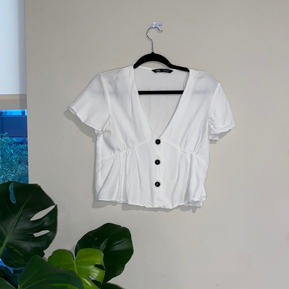 ZARA FRONT BUTTON BLOUSE